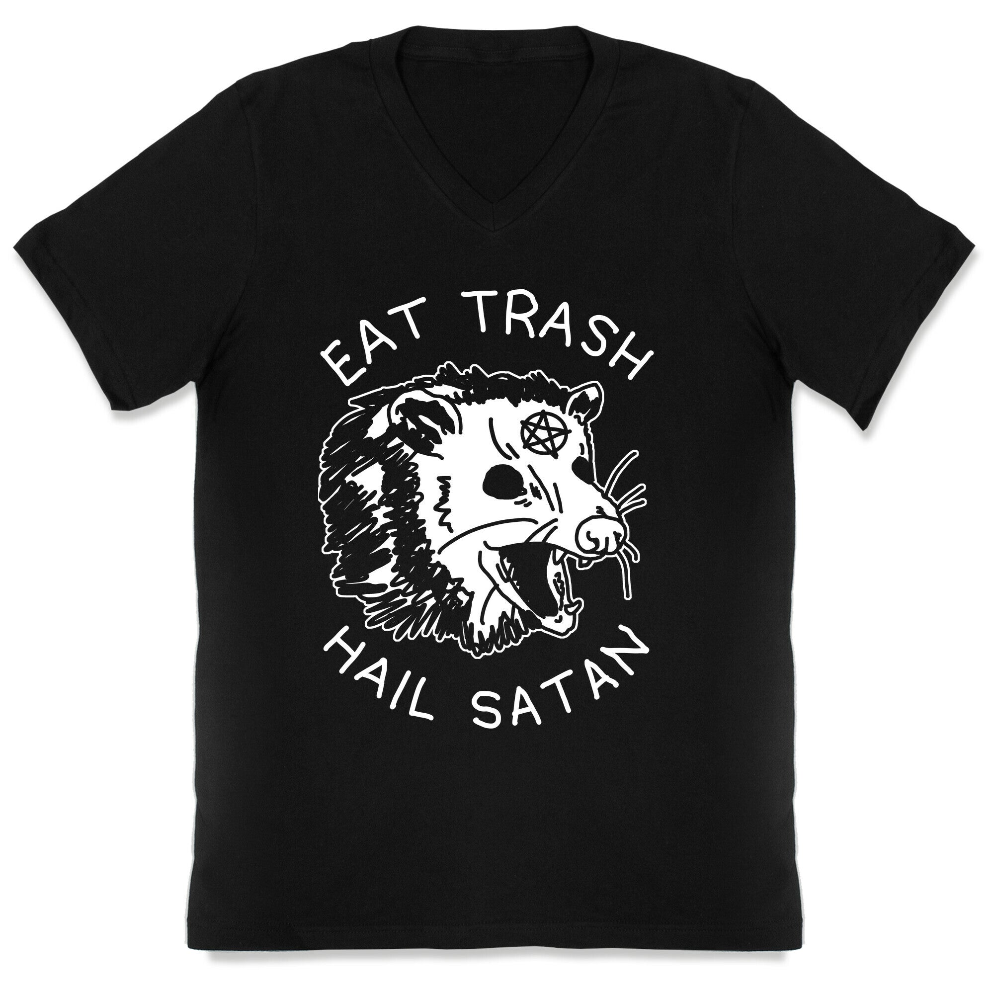 Eat Trash Hail Satan Possum V-Neck